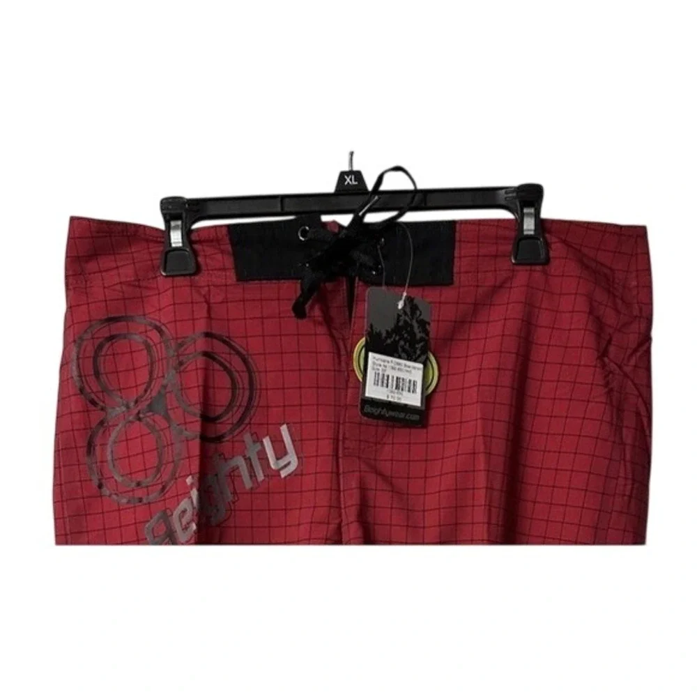 NWT 8eighty Hurricane Mens P-D880 Red Board Shorts Swimming Trunks Size 33